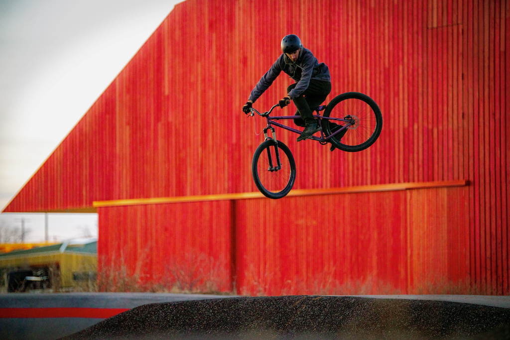 Thaden school bike barn pump track transfer -self shot