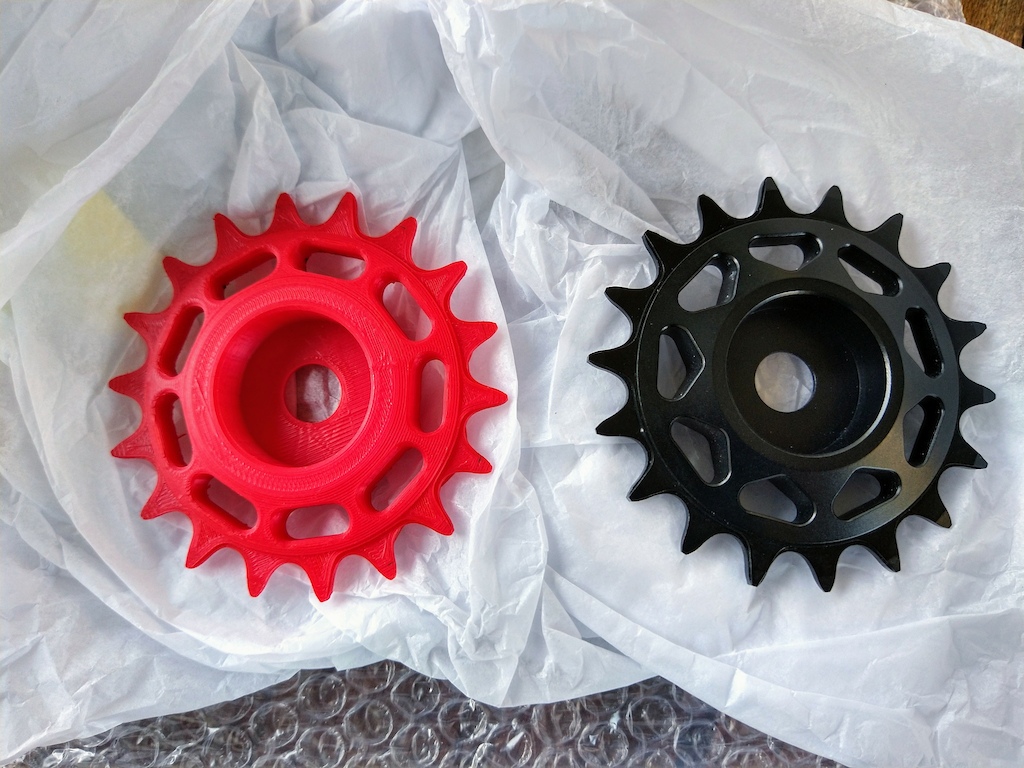 18 thick thin tooth Idler prototyped with the 3d printer before getting CNC'd
