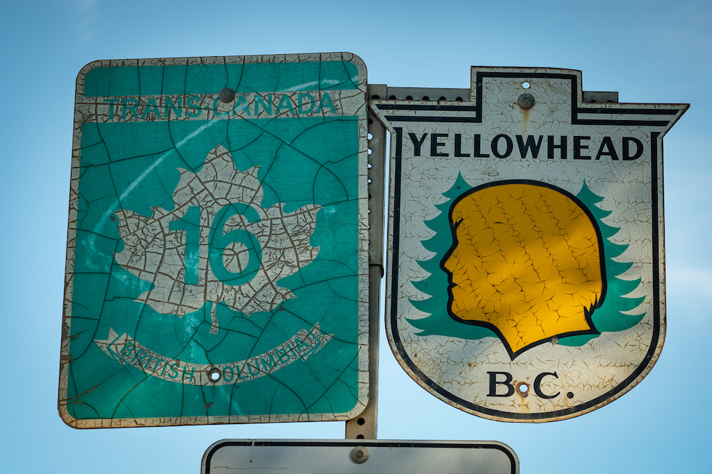 The Yellowhead Highway (hwy 16) runs from Prince Rupert (just west of Terrace) all the way across BC, Alberta, Saskatchewan and Manitoba.