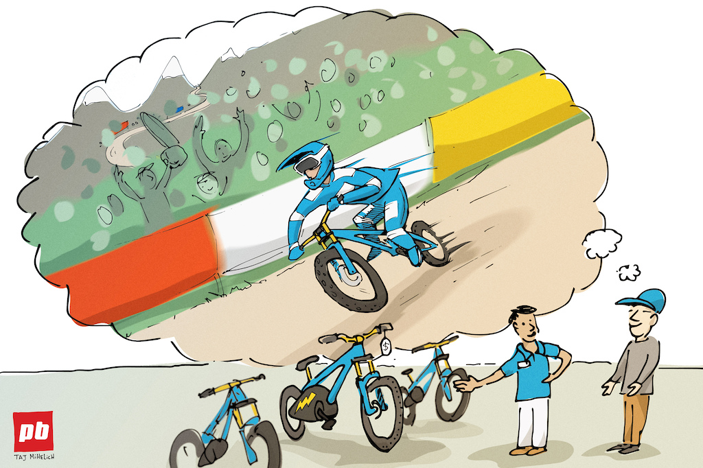 clipart mountain biker chased