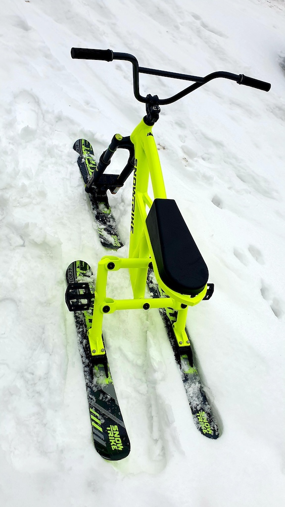 My new Snowtrike. Agile and trickeble as an bmx, sametime stabile and fast as a dh bike. Really feels like a bike on snow. One packige of fun in freeride and skiressorts!