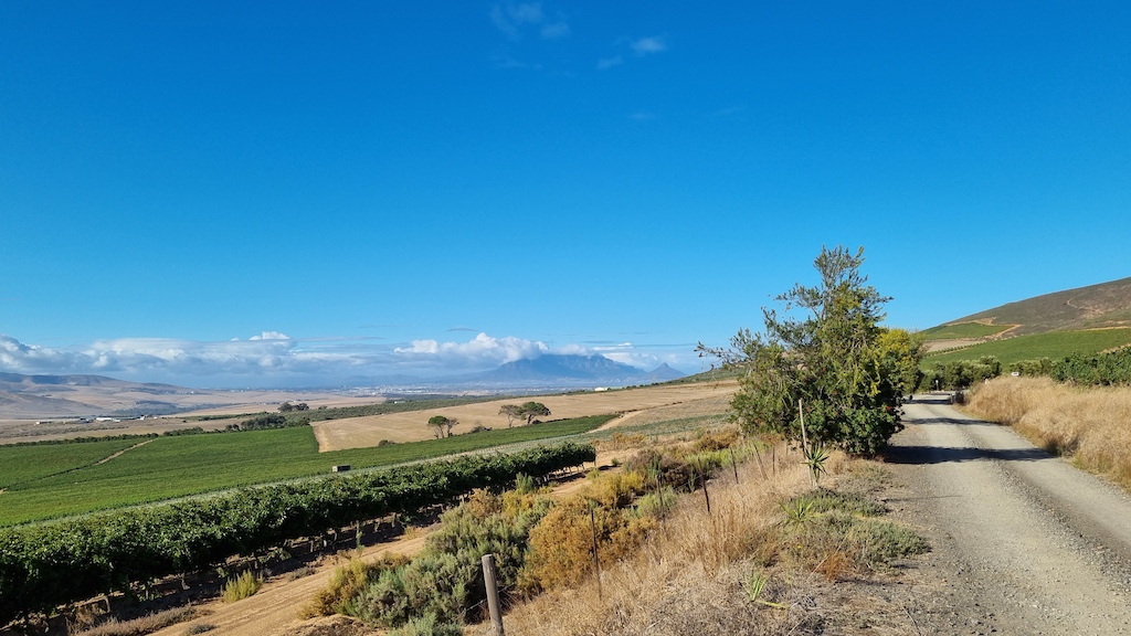 Spot Table mountain in the distance, from the Orange trail on Capaia farm