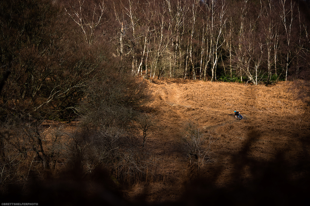 Josh deep in the berms, what a track this is! Trail builders are wizards.