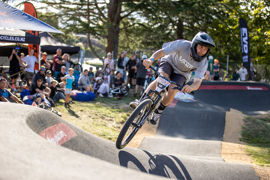 Connor Mahuika at the Red Bull UCI Pump Track World Championships Qualifier in Cambridge New Zealand on March 20 2021