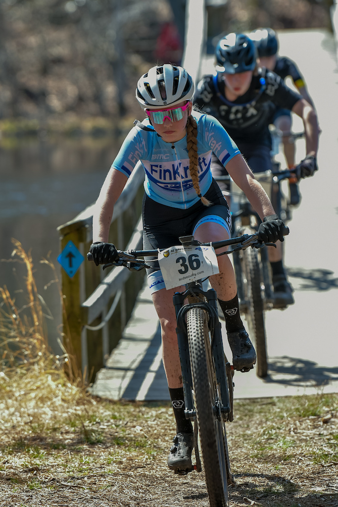 Finley quickly moved to the front of the Junior Men s Category Photo by Mathew Renk for First Place Photo