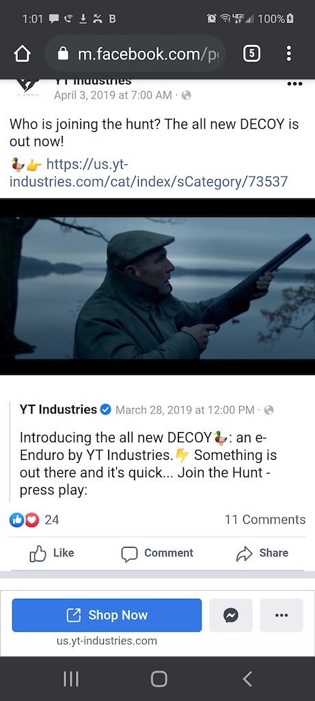 YT marketing image.  White male with gun.