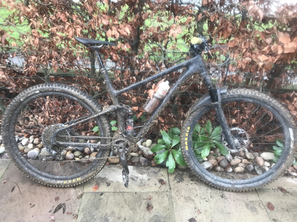 Direct from Carbonda NS Synonym, the heavier layup, had it almost a year now and love it, hit plenty of rooty ruff stuff in the UK and it’s all the bike I need.  My Snabb I only take out if i’m going somewhere really rocky.