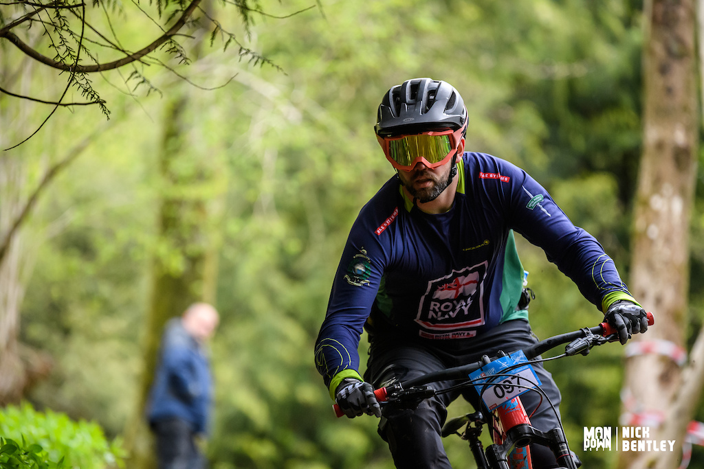 Dean Gibbons riding for the Navy MTB team and with a respectable 8th in the 30-39 field.