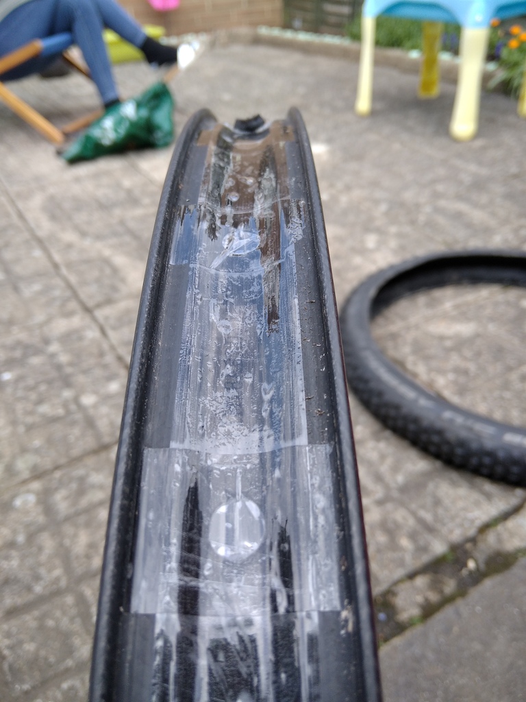 New tubeless taping method to try and make it more reliable when unmounting tyres.
