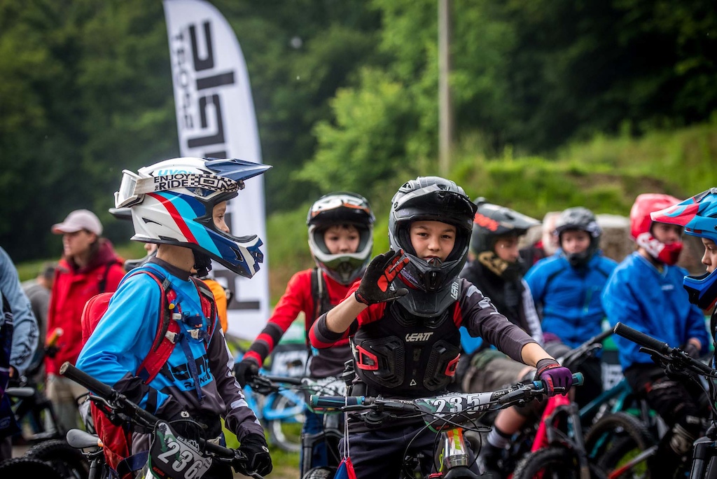 Youngest riders at 2021 Kamplc Enduro race, the first of SloEnduro series. Photo by Klavdij Blažko.