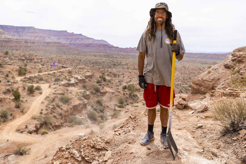 Ryan Rodriguez poses for a "dig day" portrait at Red Bull Formation in Virgin, Utah, USA on 26 May, 2021.