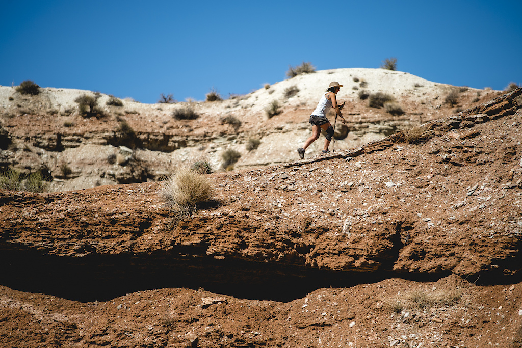 Chelsea Kimball walks the course at Redbull Formation in Virgin Utah USA on 24 May 2021