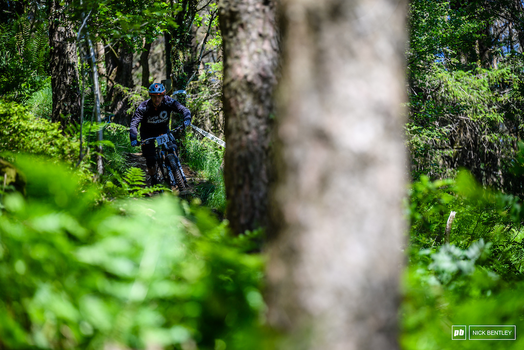 Its not a uk enduro with out some mad men on hardtails Martin Emmerton was king of those mad men taking the win in the mens hard tail field.
