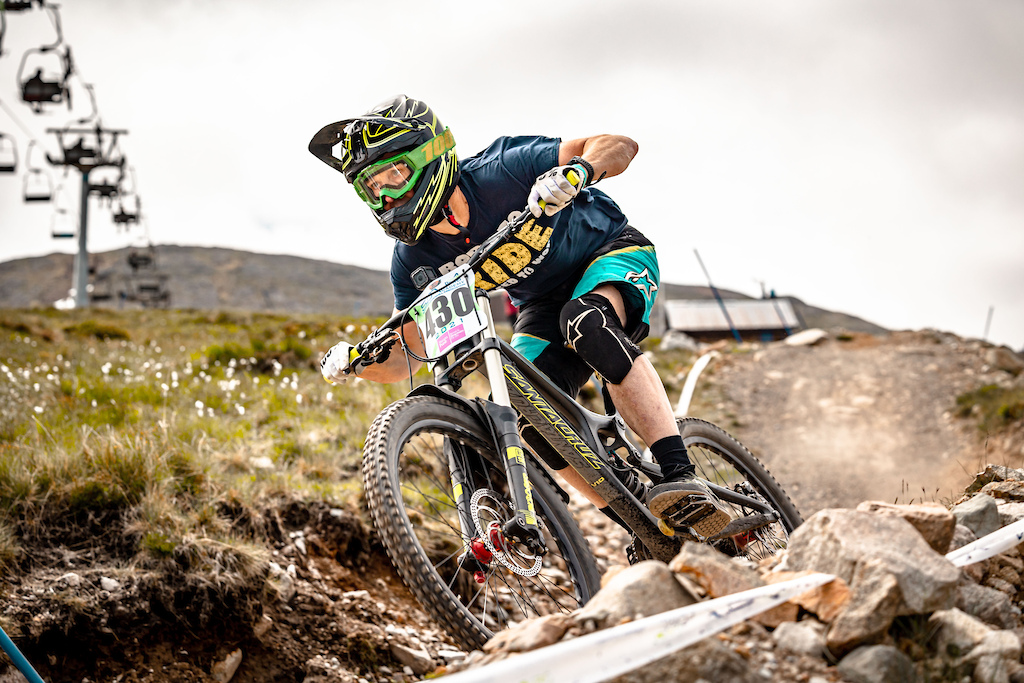 Attack position on the top bike park section.