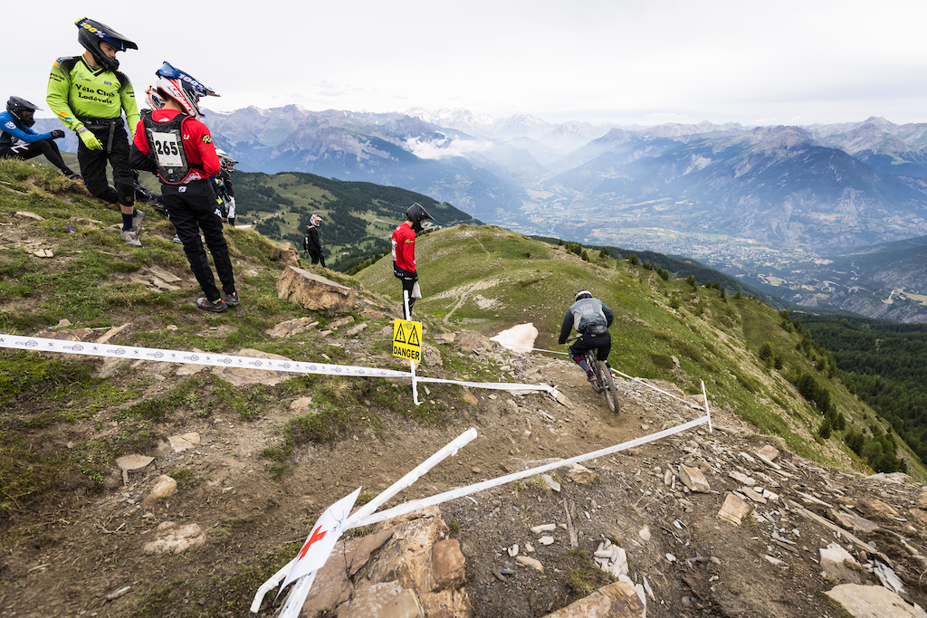 Riders checking lines before taking the start.