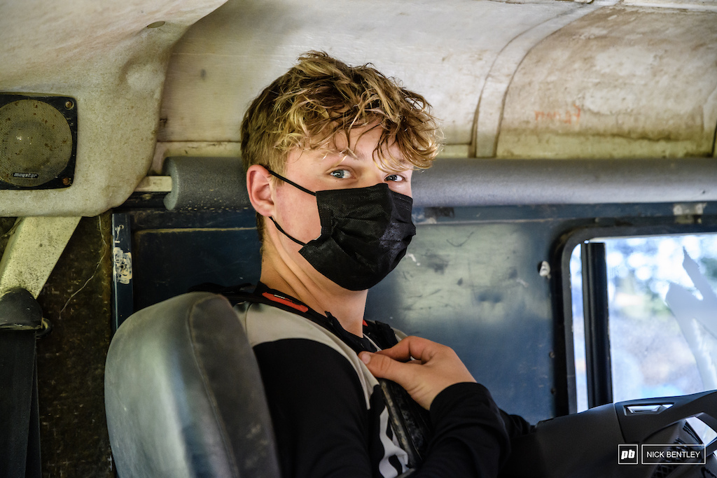 Face masks where mandatory on the uplift. Given The smell of most uplift trucks this might not be such a bad thing!