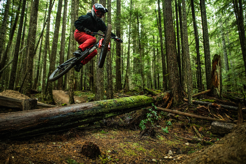 Micayla Gatto pushes the Schwalbe Big Betty to the limit on her beloved home trails in British Columbia.