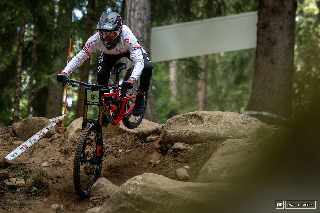 Jordan Williams had a huge crash in practice but is still in the mix amongst the Junior Men