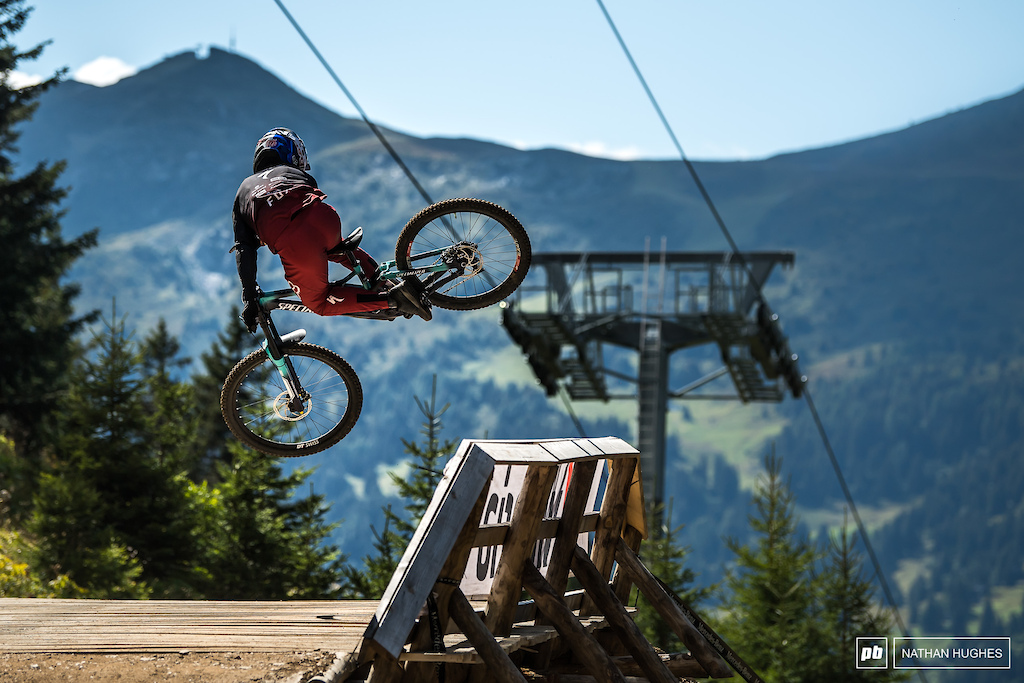 The youngest ever Crankworx Whistler whip-off winner with a little reminder.