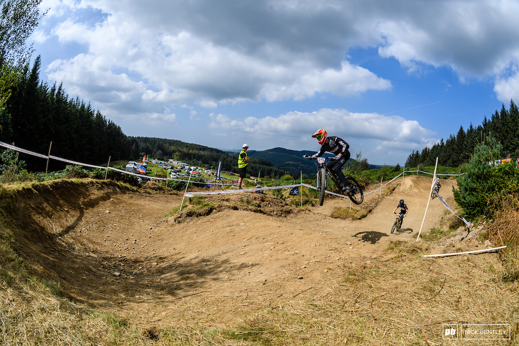 there's plenty of opportunities to send it on the amazingly refurbished Afan track. the Afan forest trail volunteers did an amazing job of refurbishing the track for this weekend of racing!