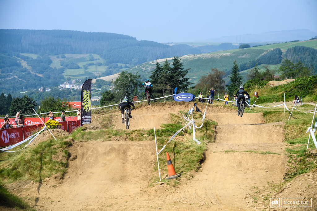 Just 3 under 14's casually sending it. Out in front is Elizabeth Bown who was the first woman on Sunday to clear the proline jumps one hell of a feat for such a young rider.