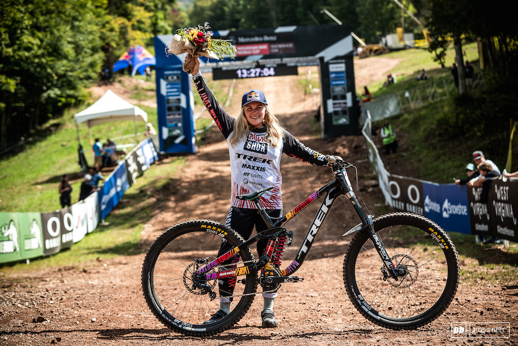 Vali Holl ecstatic to take her very first elite World Cup win.