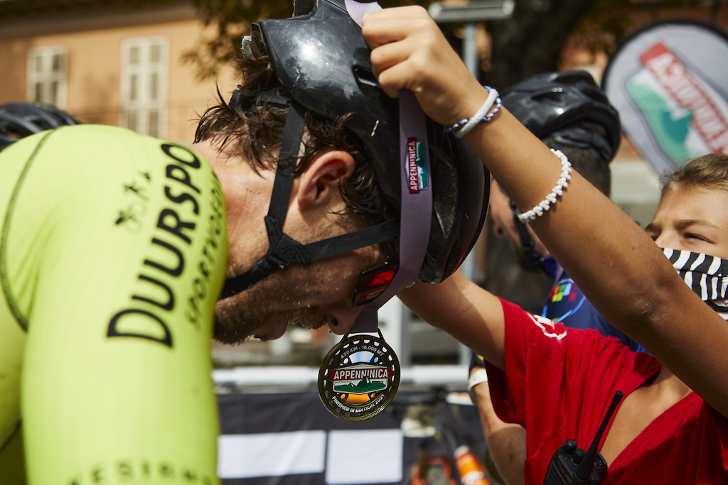 during Stage 7 of the 2021 Appenninica MTB from Castelnovo ne' Monti, to Castelnovo ne' Monti, Emilia Romagna, Italy on 18 September 2021. Photo by  Alyona Blagikh. PLEASE ENSURE THE APPROPRIATE CREDIT IS GIVEN TO THE PHOTOGRAPHER.
