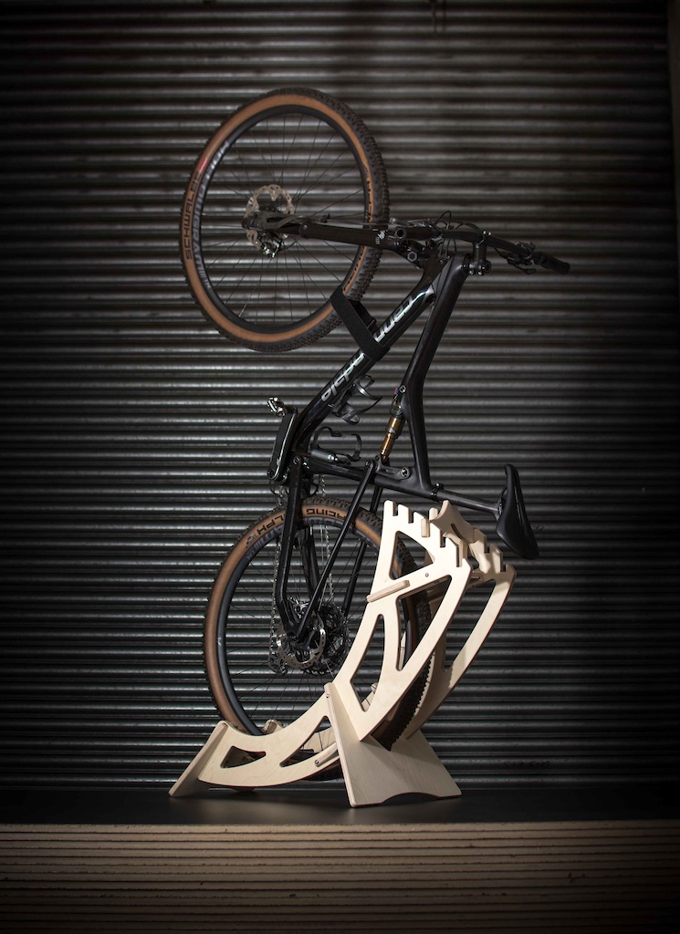 Bike Wall Mount Wall Mounted Bike Holder Birch Plywood Bike Stand Made in  UK Wood Furniture Cycle Storage 