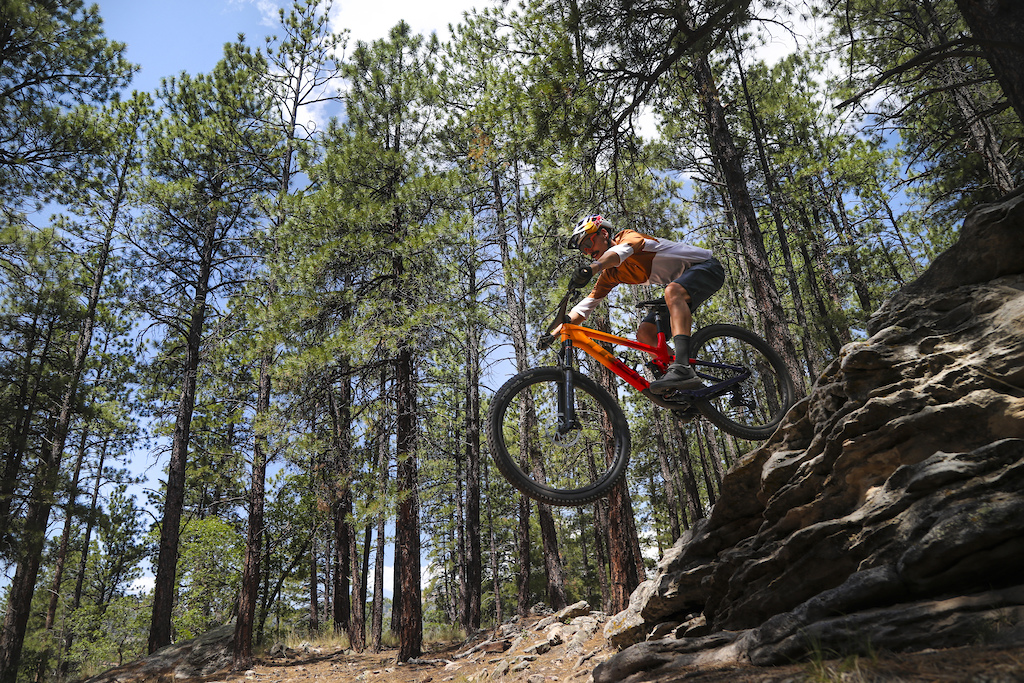 Payson McElveen on the new Trek Top Fuel in Durango