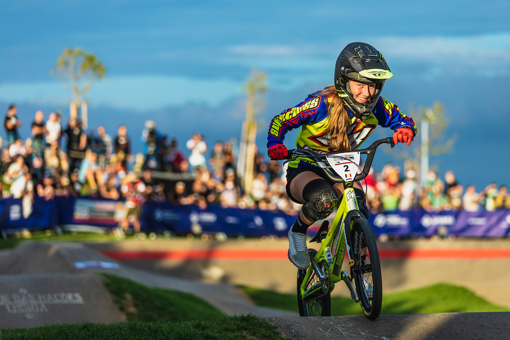 Aiko Gommers at the RedBull UCI Pump Track World Championships in Lisbon Portugal.