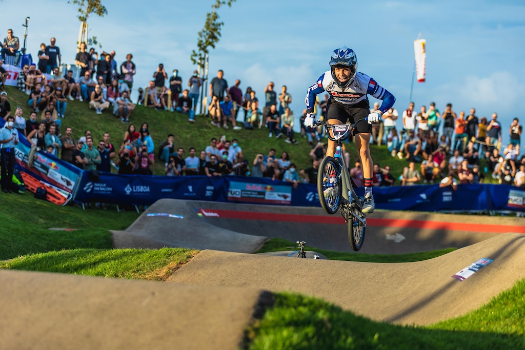 Eddy Clerte at the RedBull UCI Pump Track World Championships in Lisbon, Portugal.
