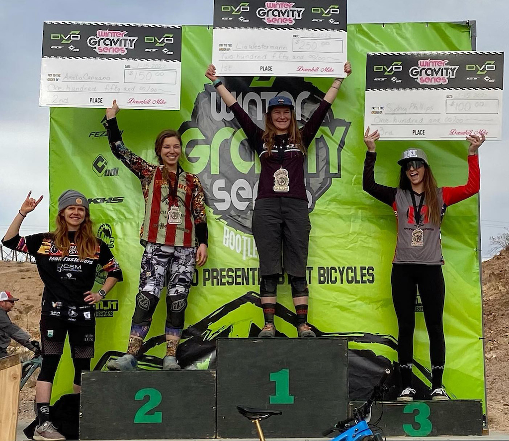 Enduro is sponsored by GT Bicycles Pro Women Podium.