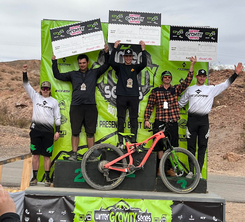 Men's Pro Podium for the GT Bicycles sponsored Enduro race at the DVO Nevada State Gravity Champs.