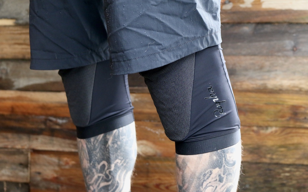 Rapha Trail pants and knee pads
