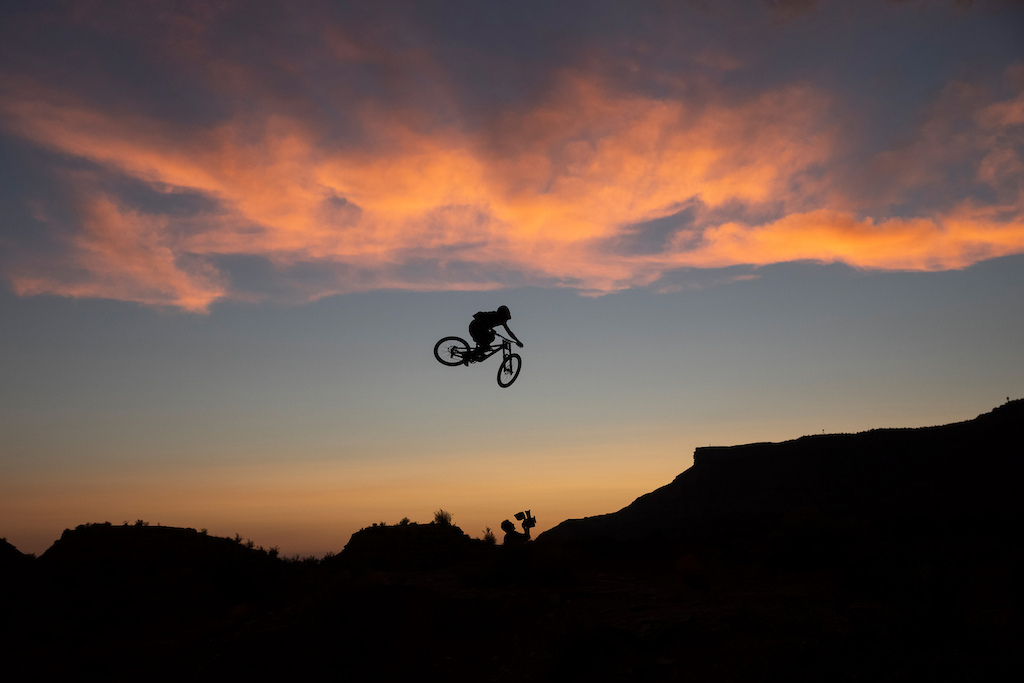 Reed Boggs in Virgin Utah during the filming of "Riding Off Cliffs"