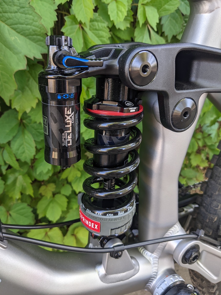 Rockshox Super Deluxe Ultimate coil (185x55) with Sprindex 610-690lb 55mm spring