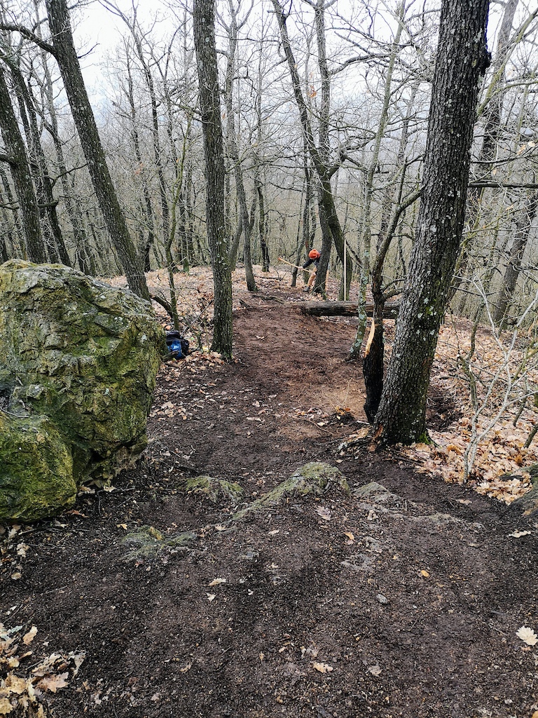 Take while working on the trail
