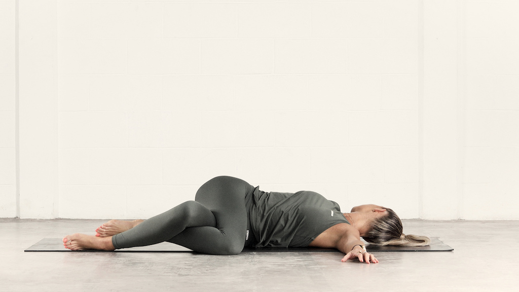 Twisted Root releases tension at the lower back and stretches the outsides of your hips