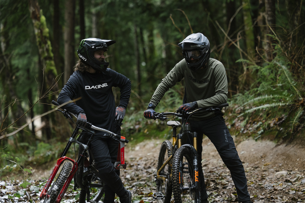 Graham Agassiz and Thomas Vanderham in the Coast Gravity park, BC
photo by Sterling Lorence