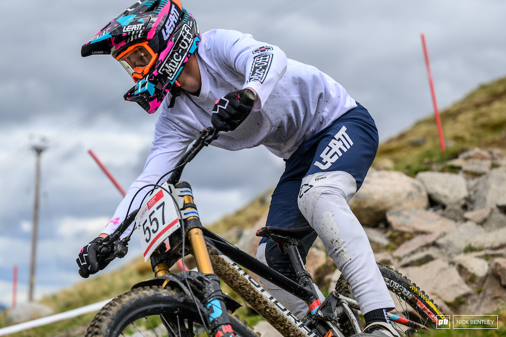 Luca Thurlow out charging hard for the brand new Muc-Off Young Guns Team