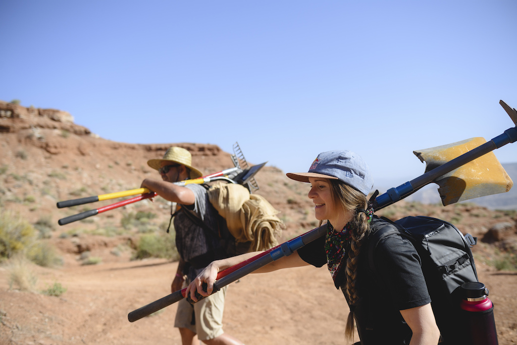 Michelle Parker joins the dig crews at Red Bull Formation in Virgin, Utah, USA on 09 May, 2022