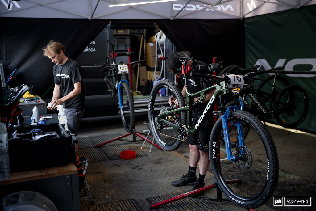 Fine tuning for the Norco sleds as the weekend gets underway.