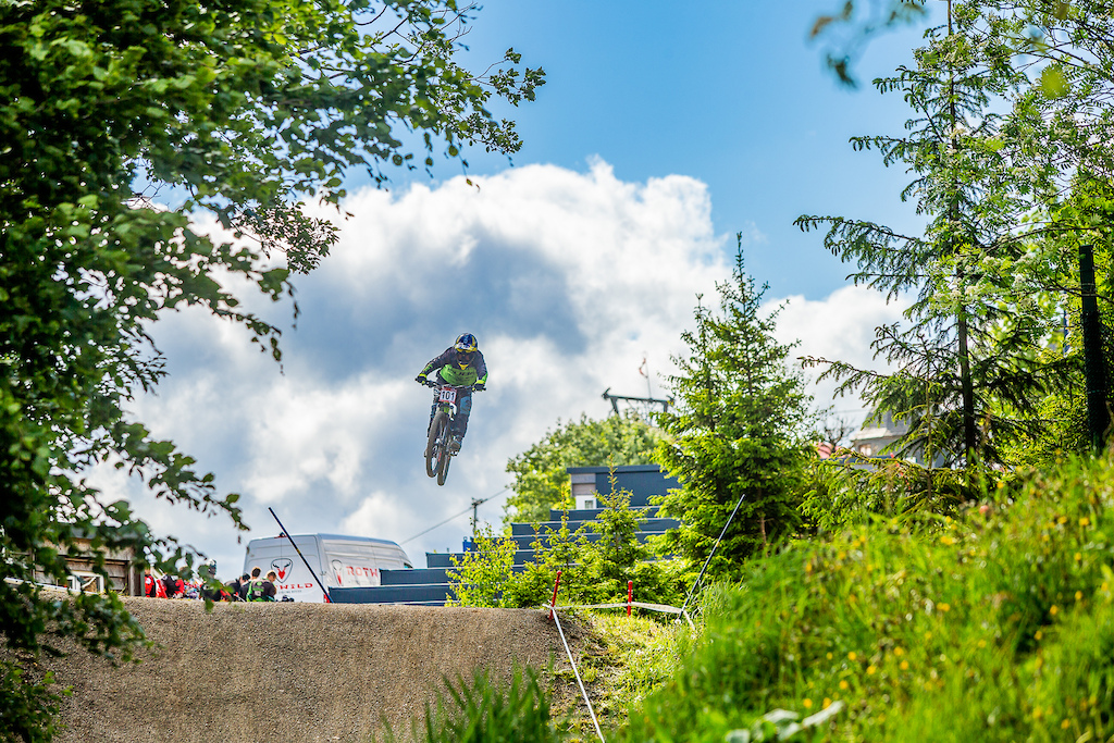 Saturday Morning practice during round 2 of The 2022 4X Pro Tour at Bikepark Winterberg, Winterberg, , Germany on May 28 2022. Photo: Charles A Robertson