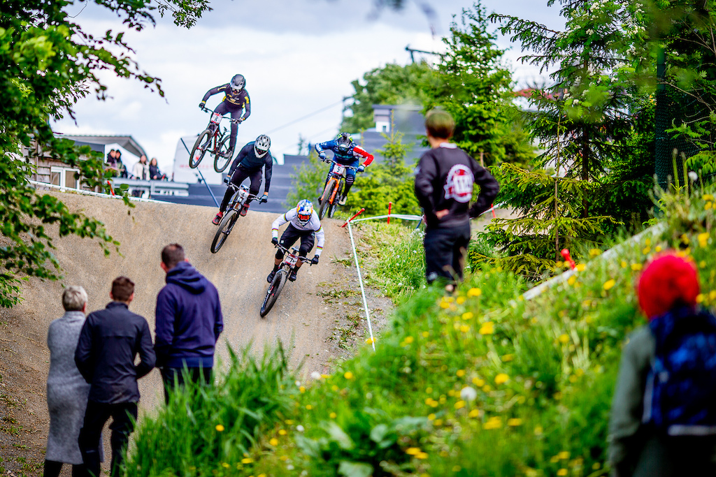 Saturday s racing during round 2 of The 2022 4X Pro Tour at Bikepark Winterberg Winterberg Germany on May 28 2022. Photo Charles A Robertson