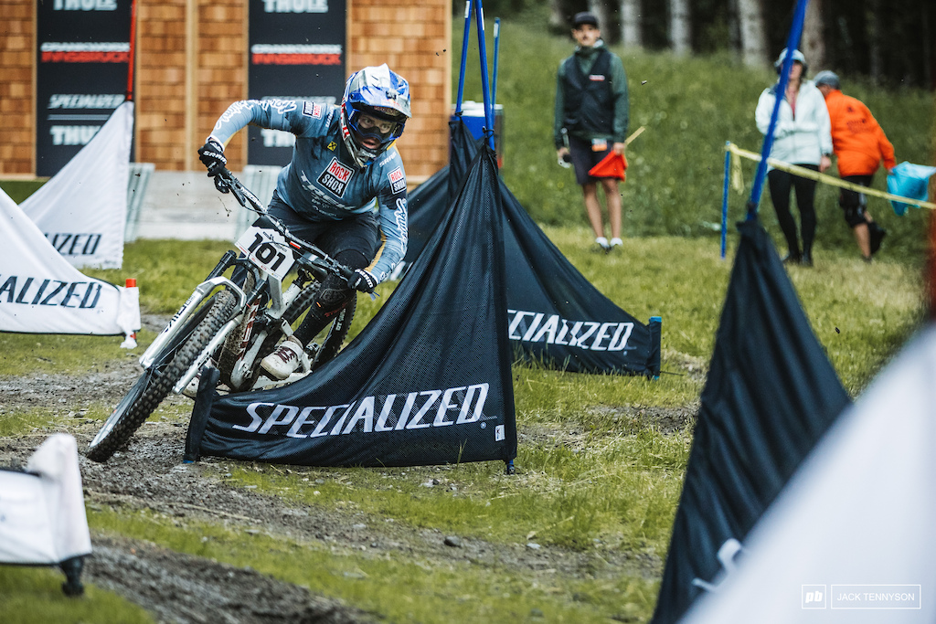 Vali Höll looked confident on the little bike all day.