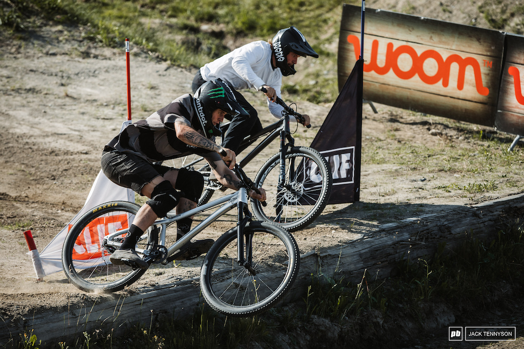 Despite the huge array of obstacles, riders were neck and neck the whole way through the course.