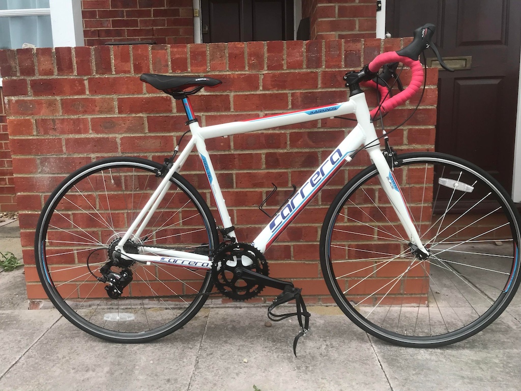 Just been delivered. 
I'll adjust the bars and hoods, and get black bar tape for it. Also bought a Specialized Romin saddle for it which will come next week.
It's in brand new condition and I'm pleased with it for £100.