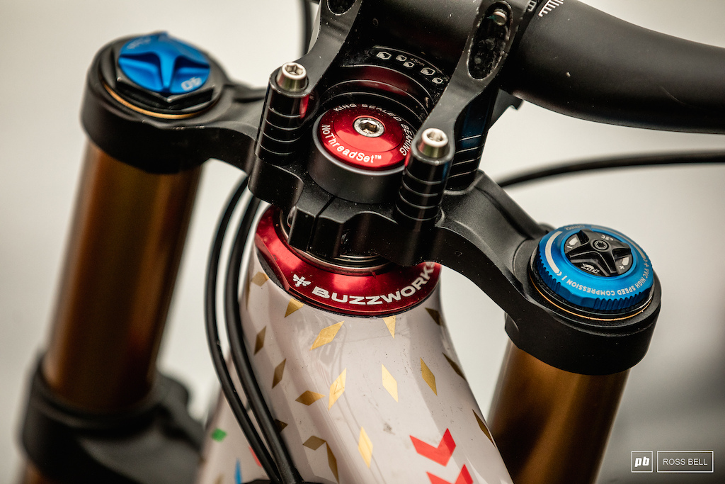 A bussworks headset on Greg Minnaar s V10.