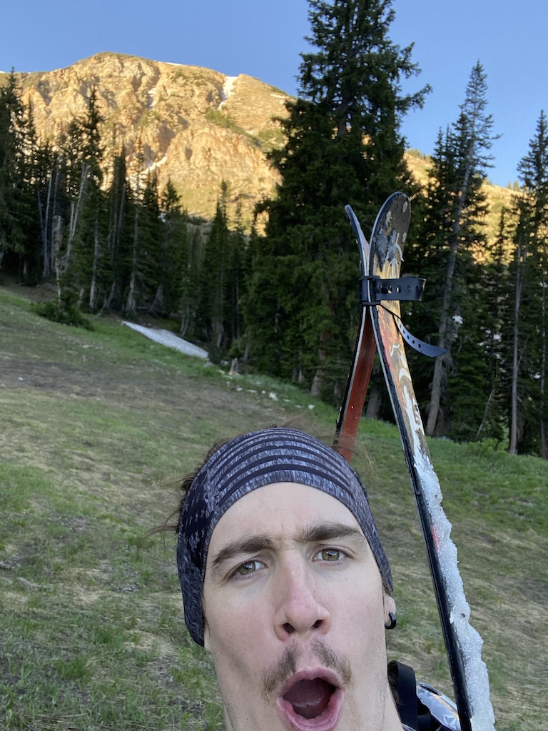 Skiing in july before work