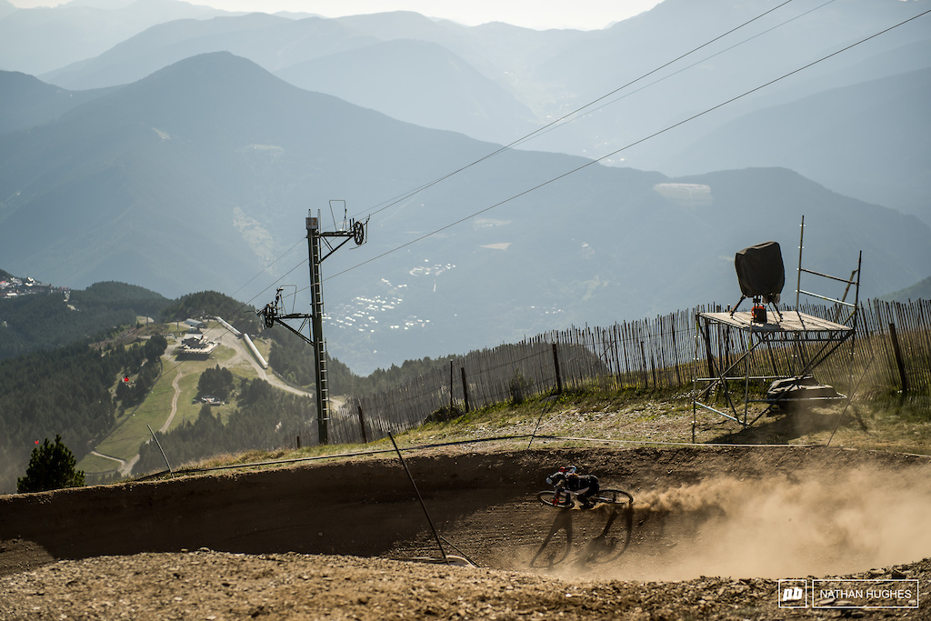 Ele Farina was edged just off the podium here in the Andorran dust.